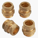DN25 (1″) FlexEJ male compression fittings for 22 mm copper pipe - 4 pack