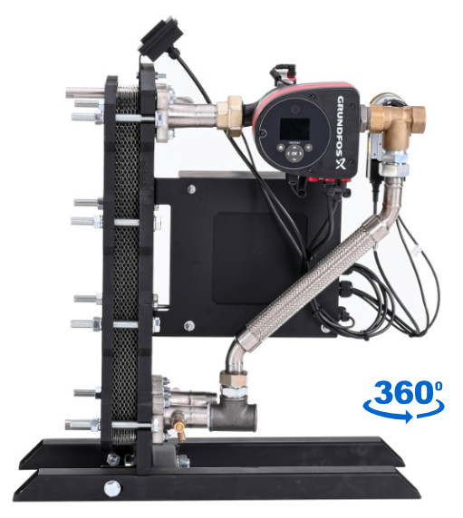 FlexEJ DN32 PhexPak Packaged Plate Heat Exchanger 360° side view