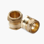 DN25 (1″) FlexEJ female compression fittings for 28 mm copper pipe - 2 pack